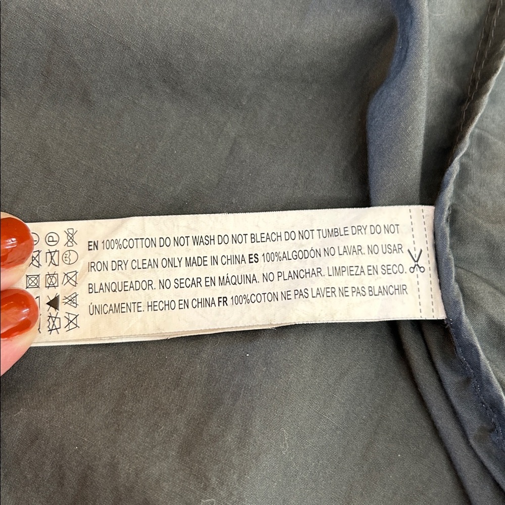 Forever 21 Gray Hooded Longline Full Zip Full Snap Parka KING Utility Jacket - Picture 12 of 15